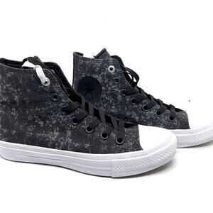 NEW Converse CTAS II HI Black Silver White Lunarlon Shoes M 5.5 W 7.5